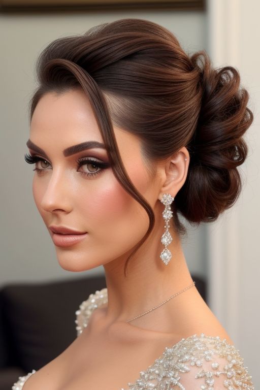 Glamorous Low Chignon Style_83322