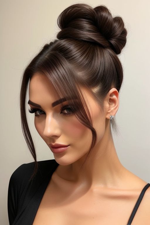 Sleek Low Bun With Volume_90451