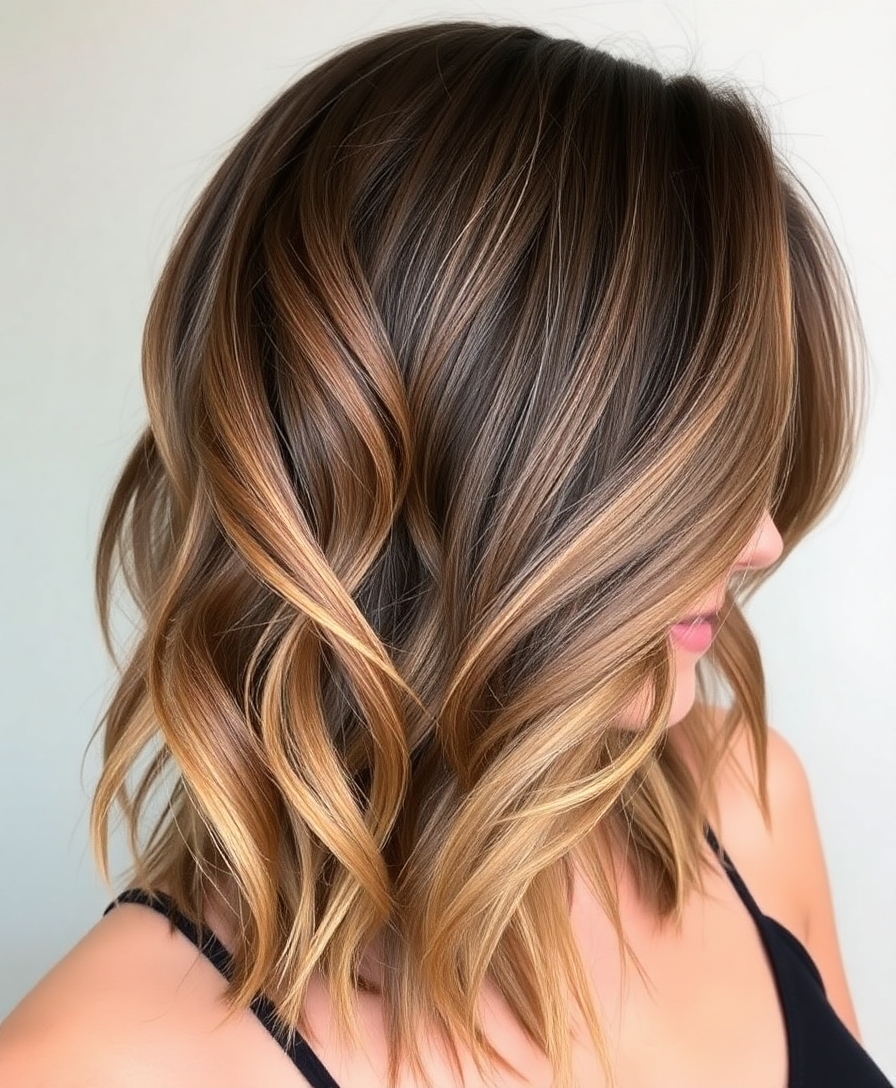 asymmetrical long layered haircut