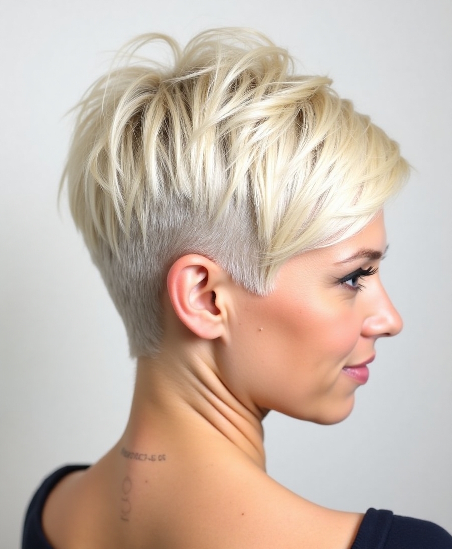 bold pixie cut with layers