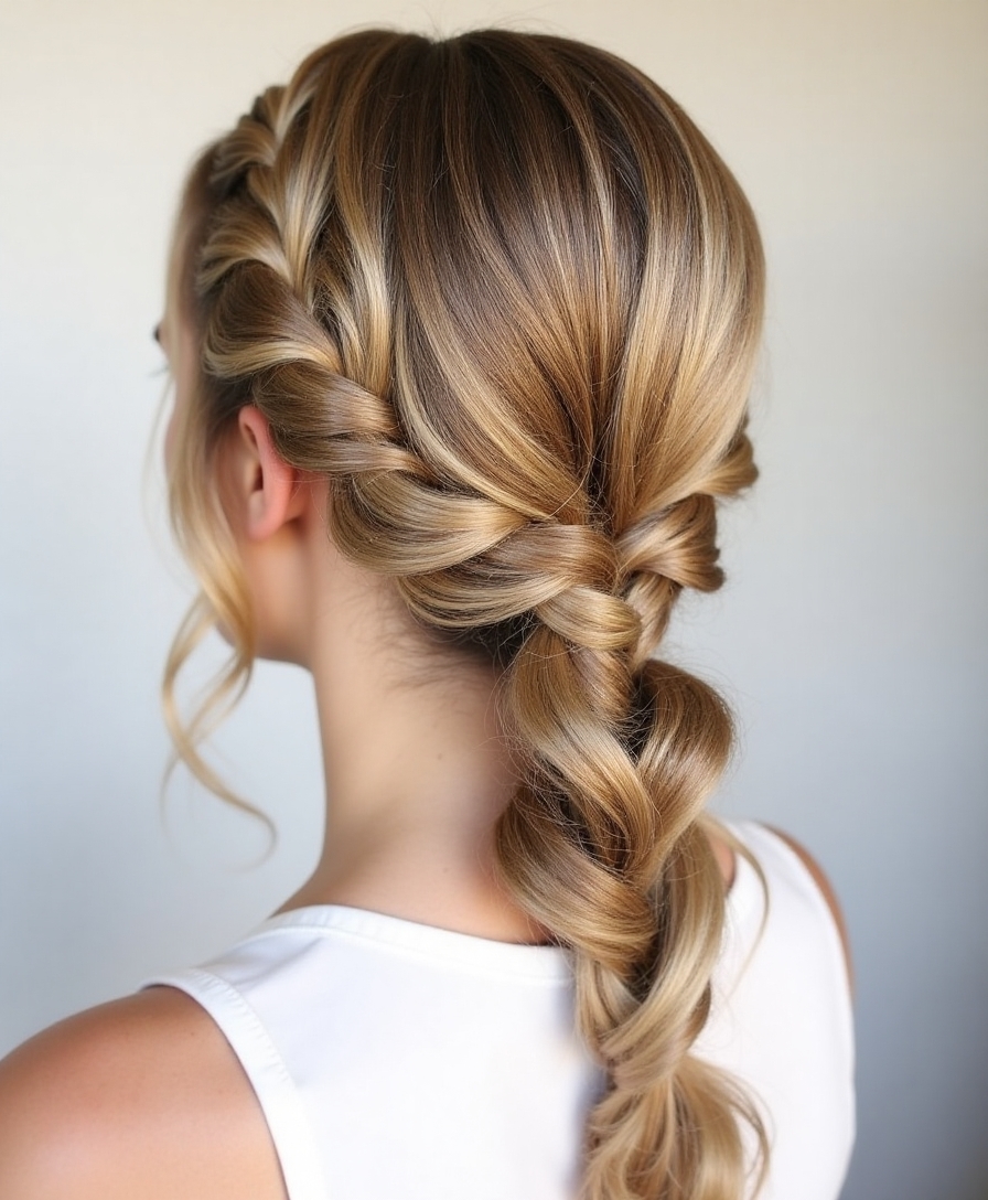 chic twisted low ponytail