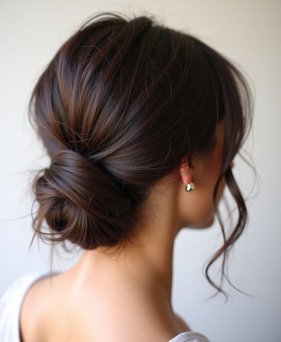 effortless elegant low chignon