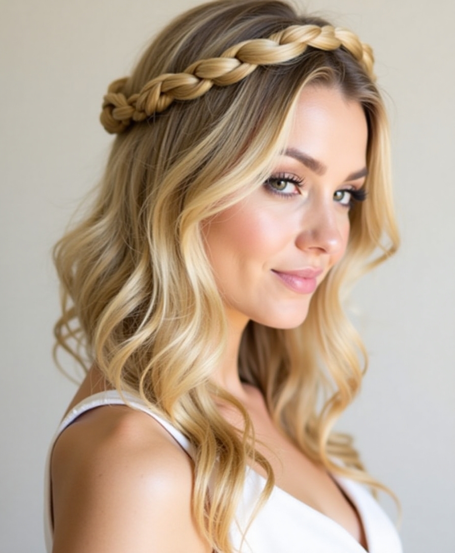 elegant braided crown hairstyle