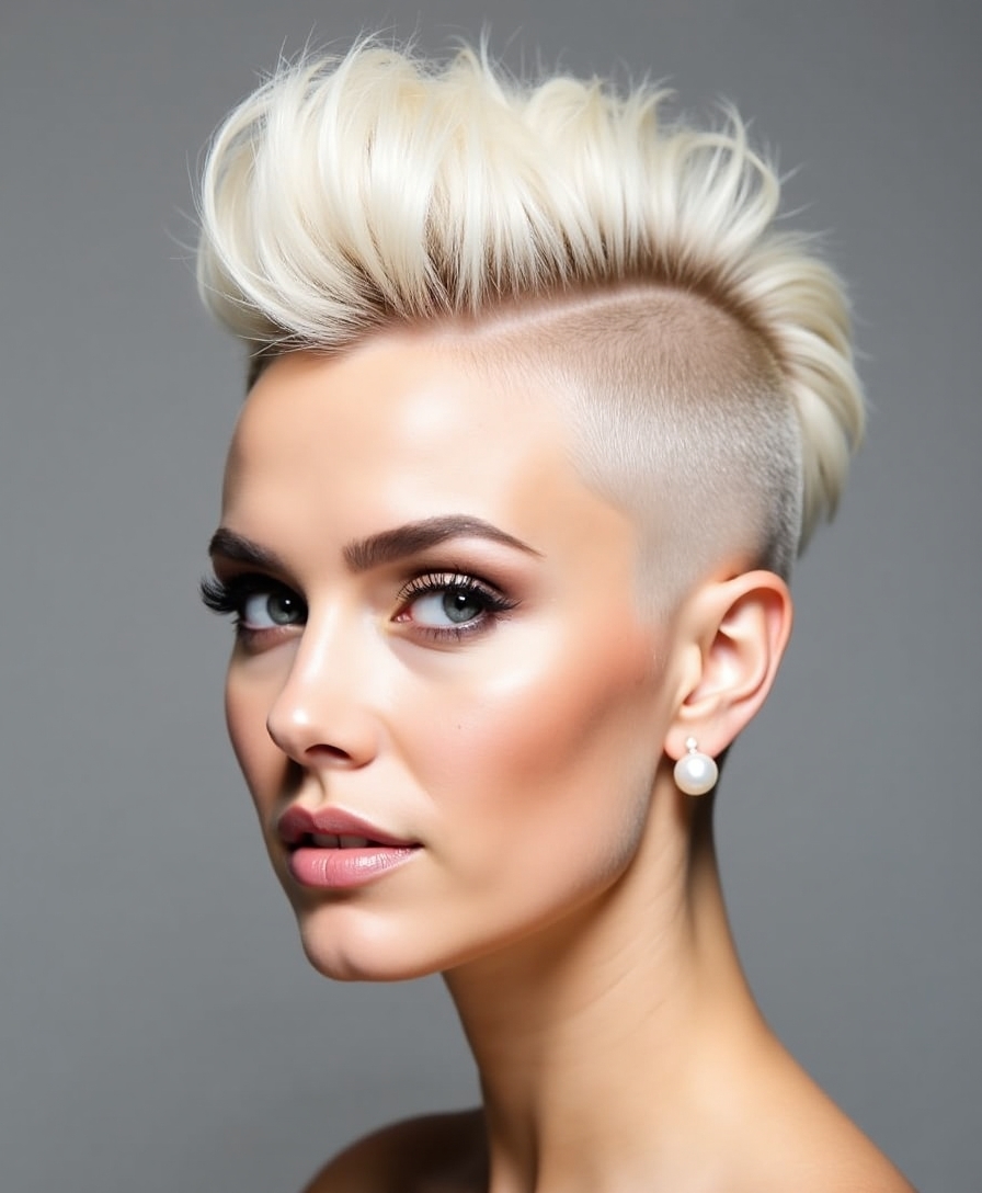 elegant bridal mohawk styles