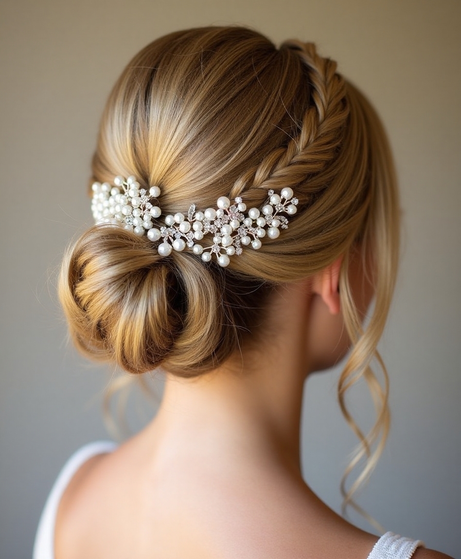 elegant twisted side updo