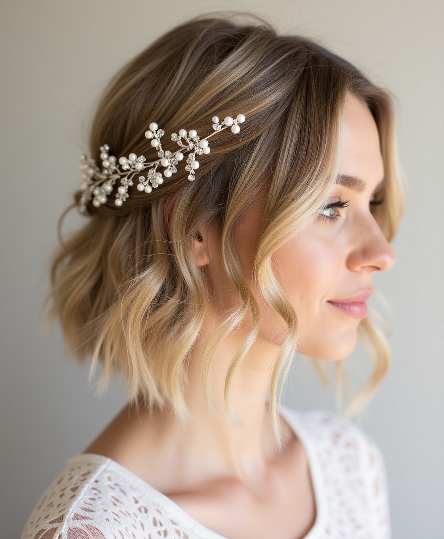 elegant waves with jewelry