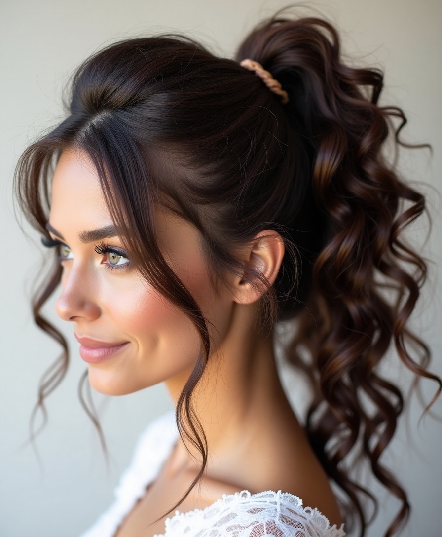 enchanted romantic curly hairstyle