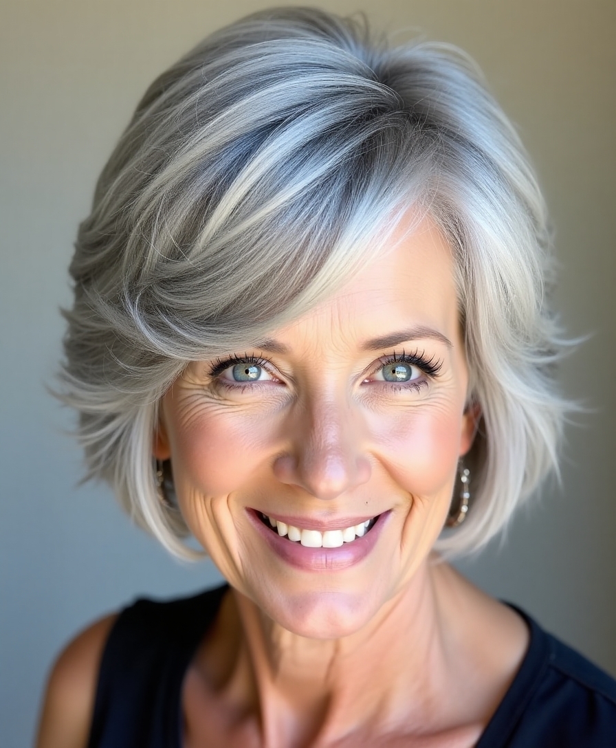 flattering cuts for round faces