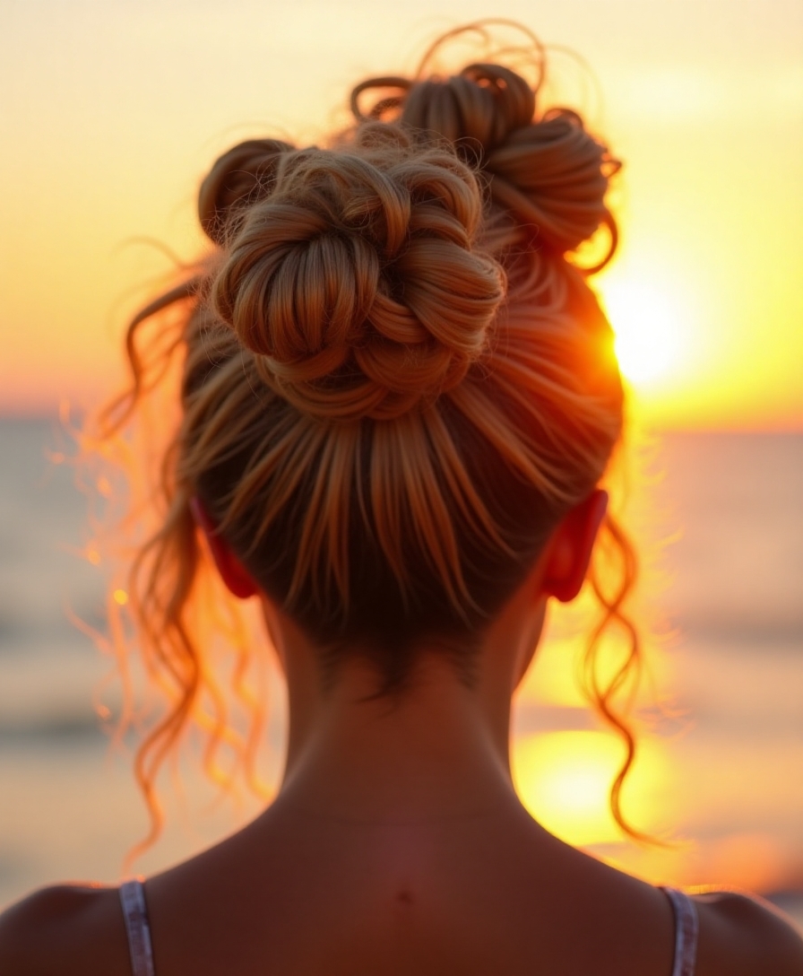 flirty double bun hairstyle
