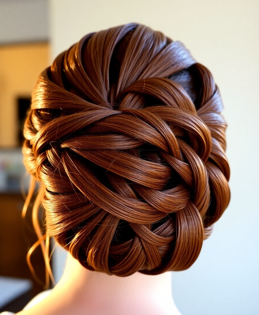 floral inspired braided updo