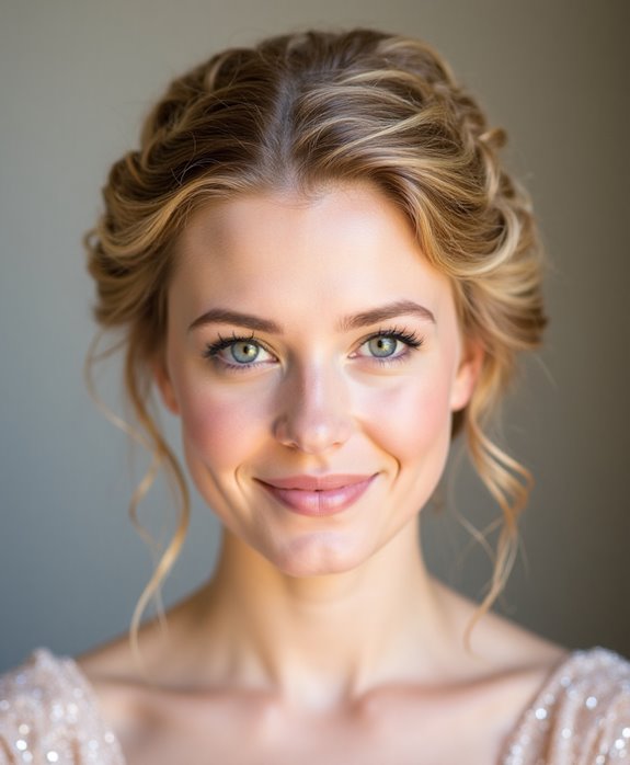 layered updo with twists