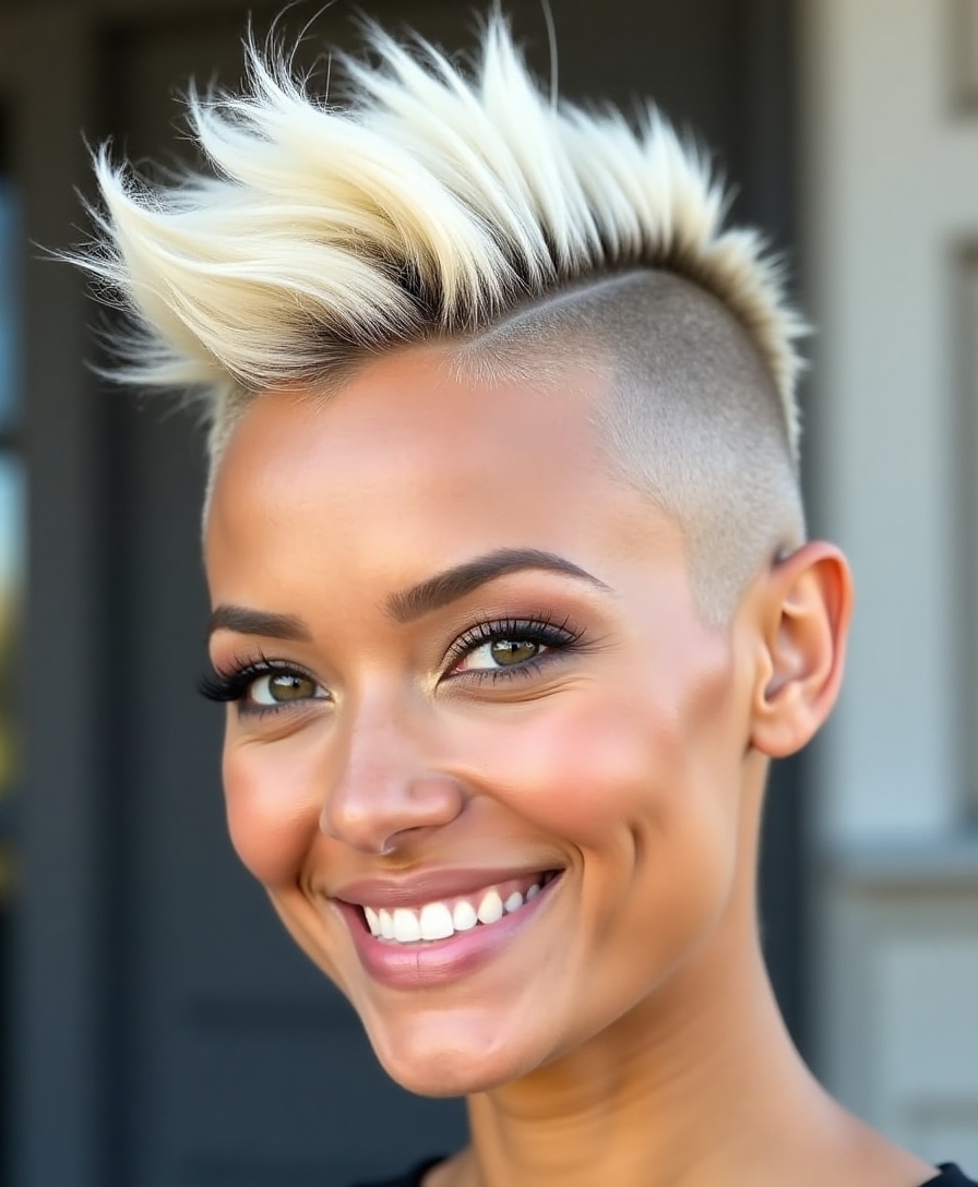 low maintenance textured mohawks