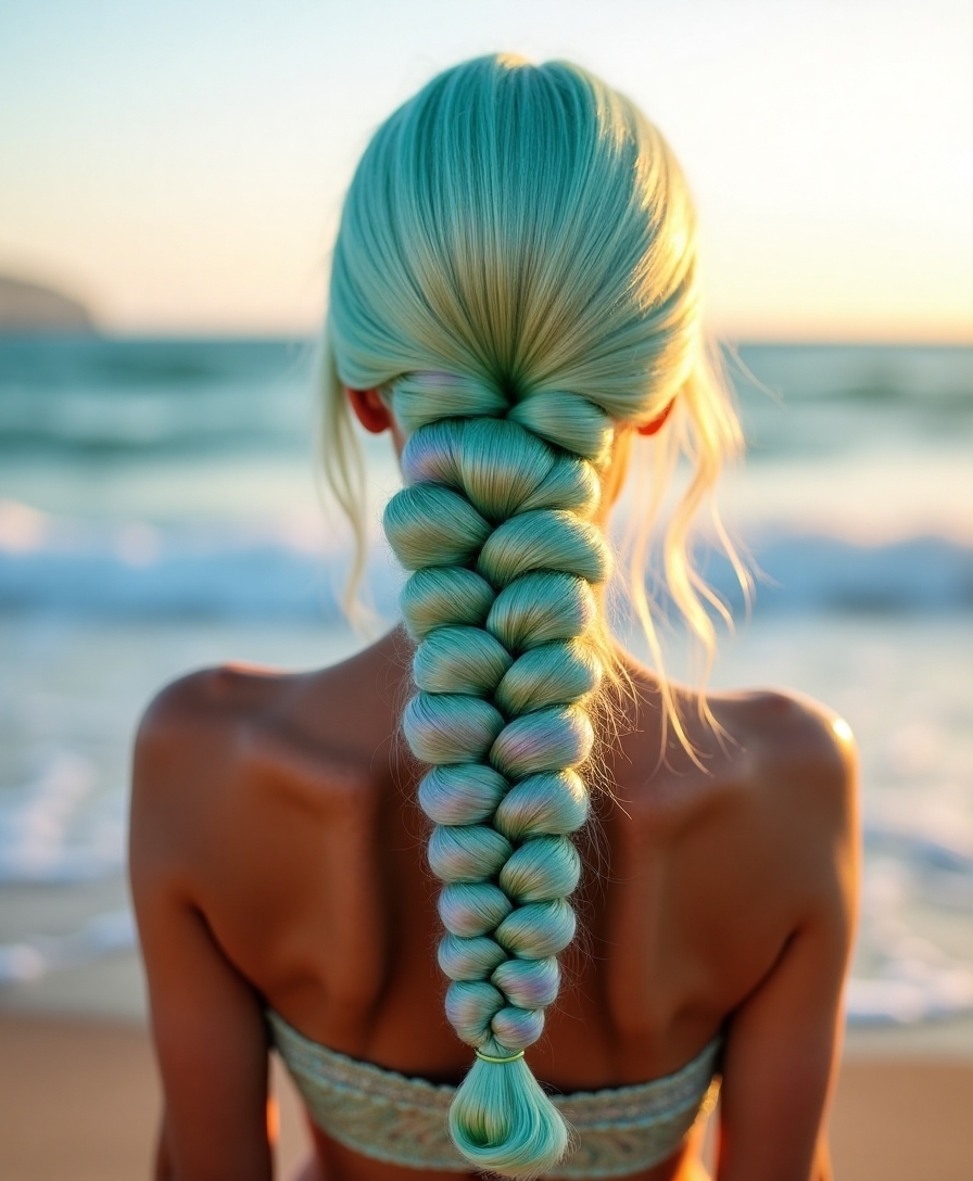 magical beach bubble hairstyle