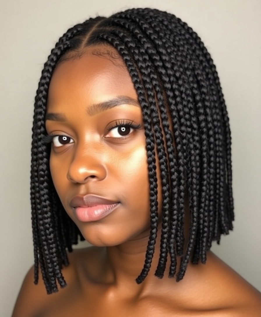 mini braids textured crop