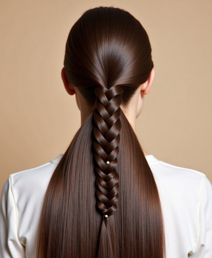 multi section knotted ponytail