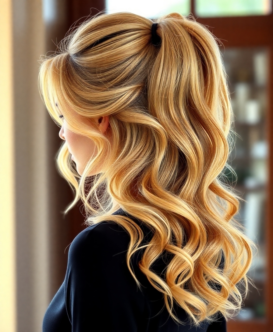 playful sultry ponytail style