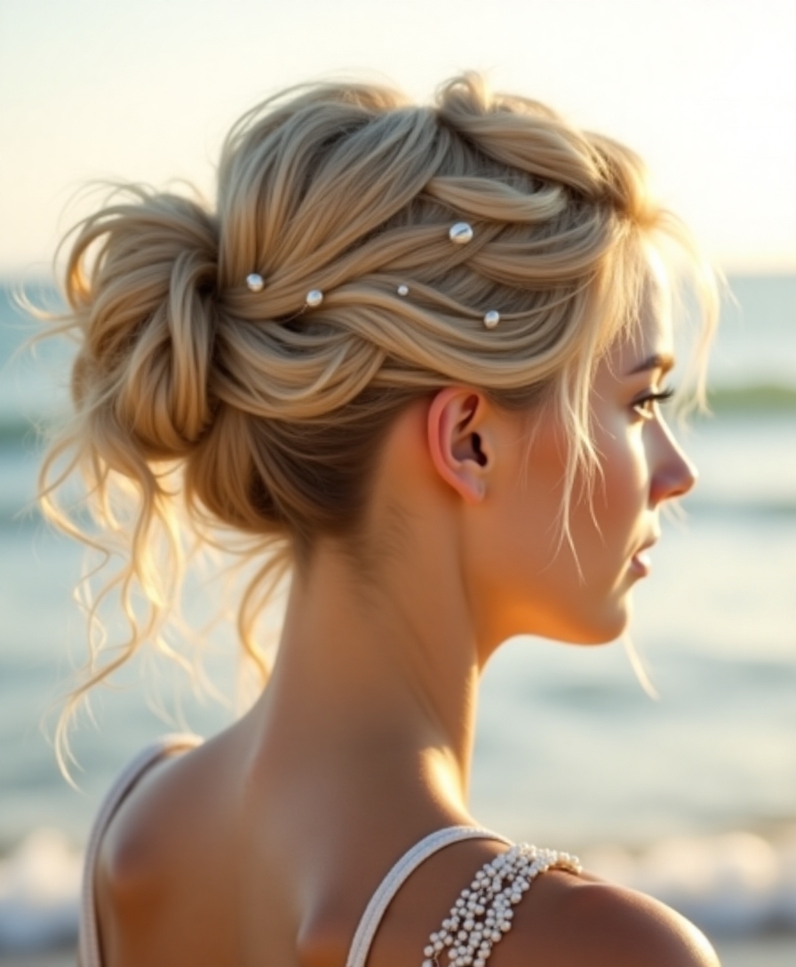 seashell inspired elegant chignon