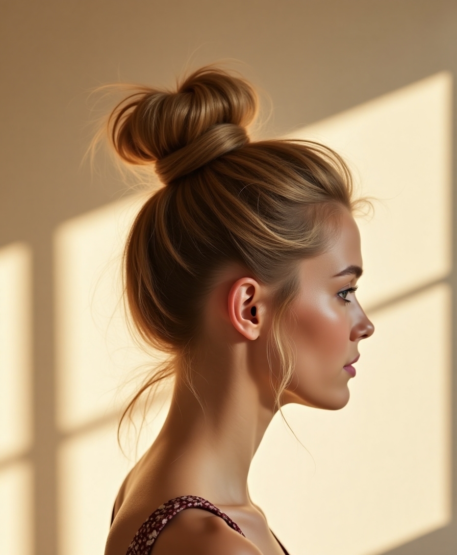 seasonal messy bun styles