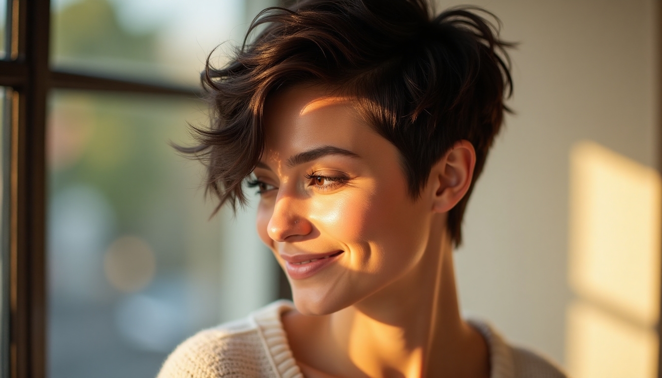 short flattering hairstyles round faces