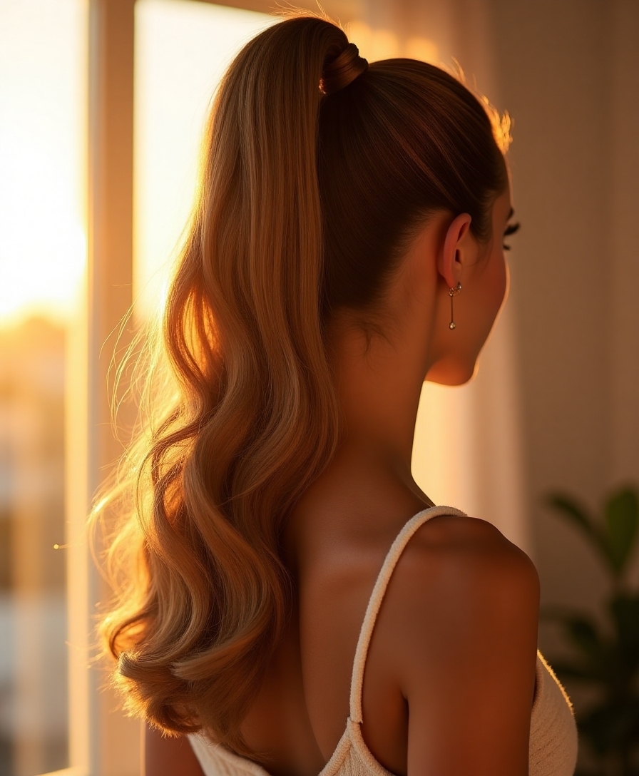 sleek high ponytail elegance