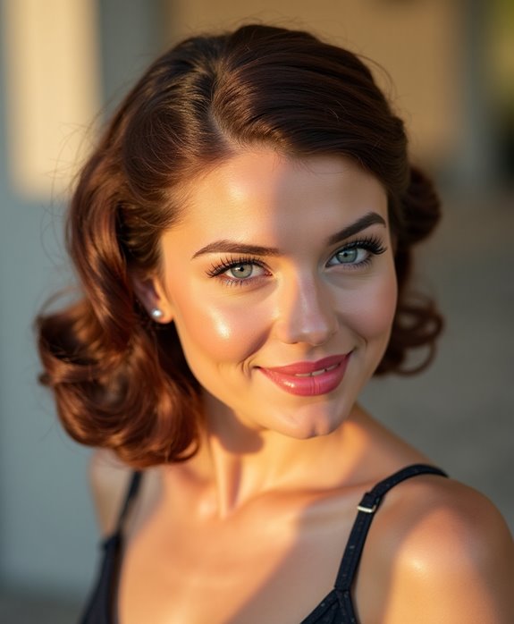 sleek vintage finger waves