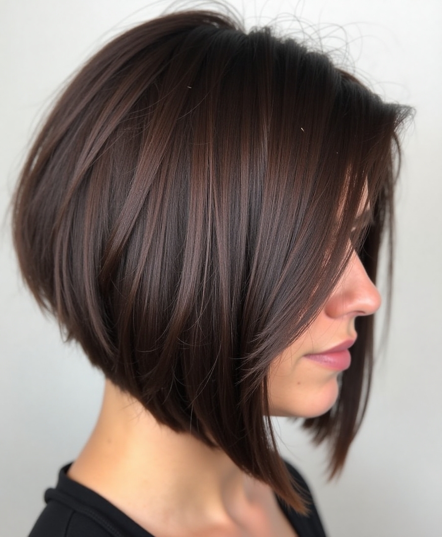 stylish inverted bob haircut