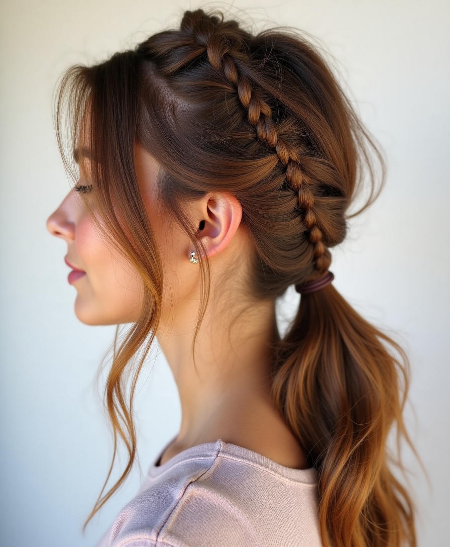textured boho pony hairstyle
