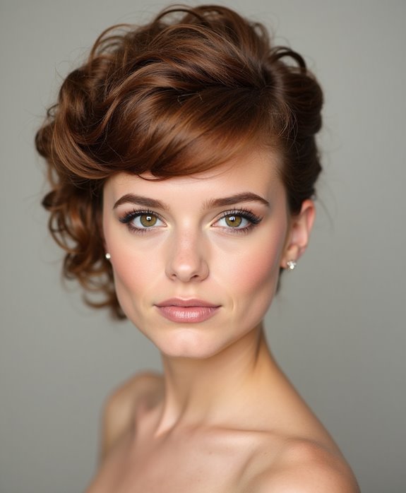 textured pompadour side tuck