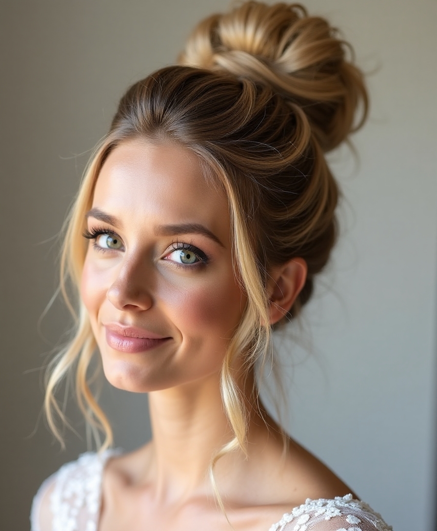 textured voluminous sock bun