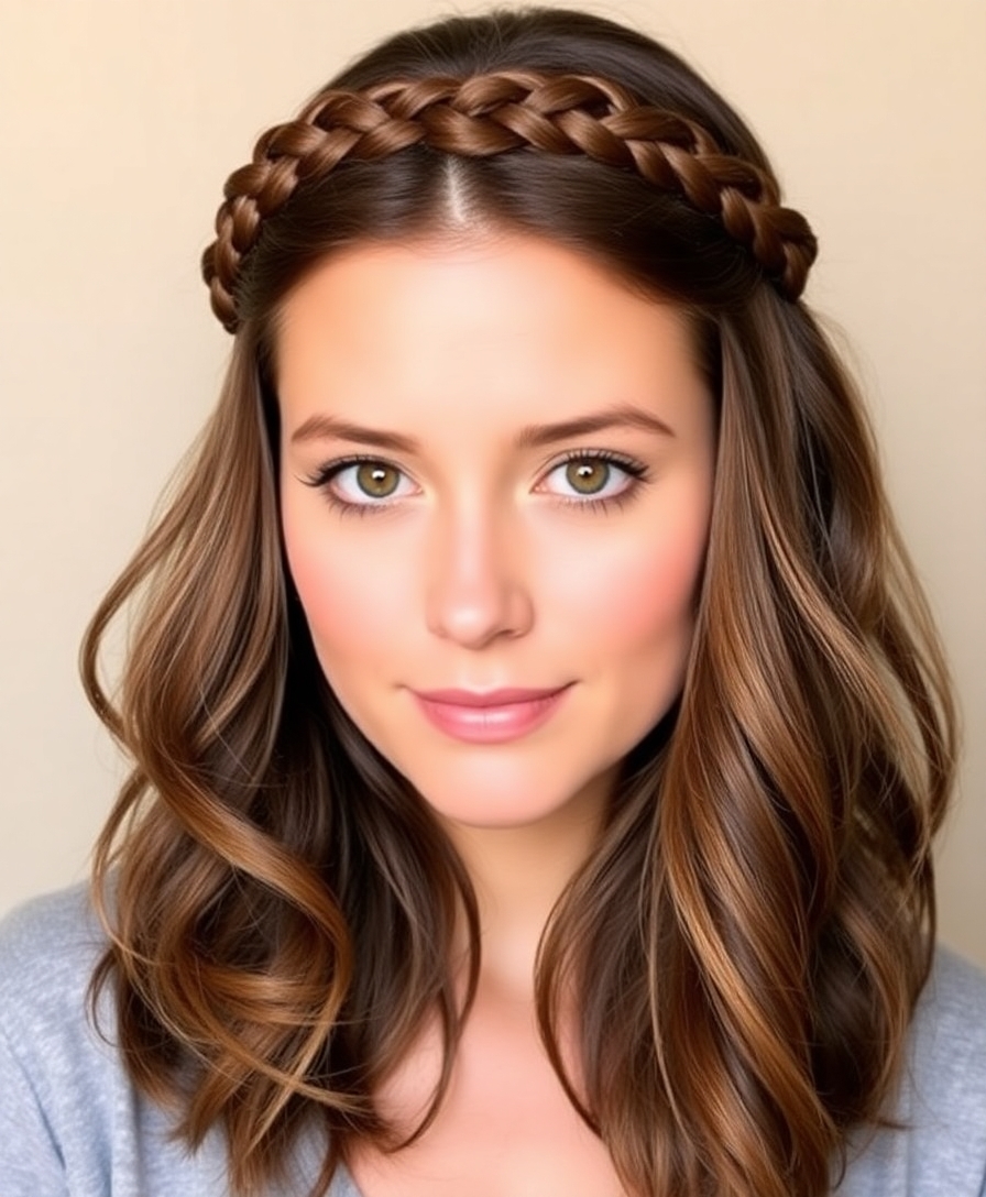 timeless braided crown style