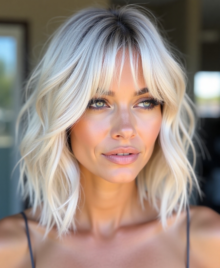 transformative side swept bangs