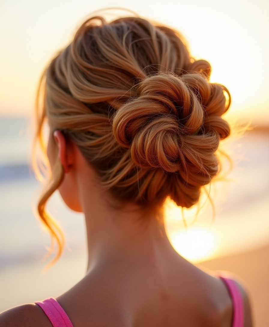 twisted rope bun tutorial