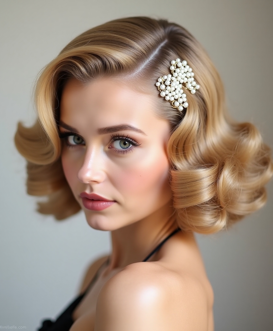 vintage bob pin curls