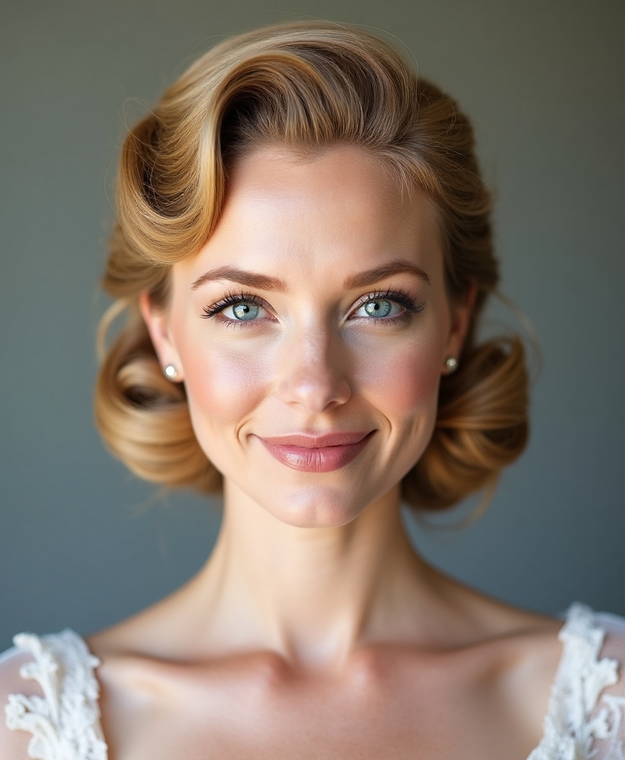 vintage glam hair styling