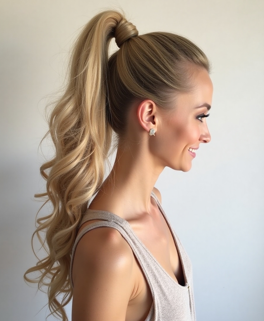 voluminous high ponytail elegance