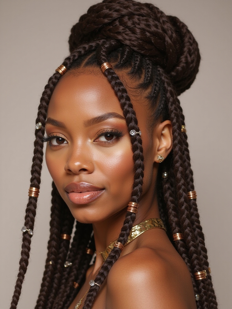 accessories enhance box braids