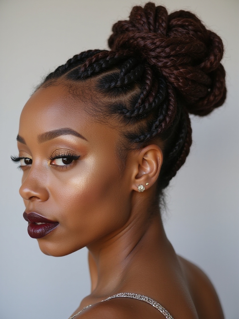 box braids updo hacks