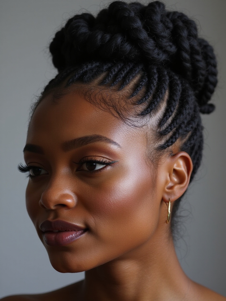 braided ponytail hairstyle fusion