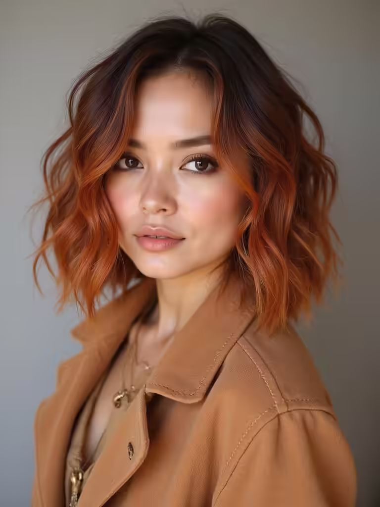 copper toned short hairstyles