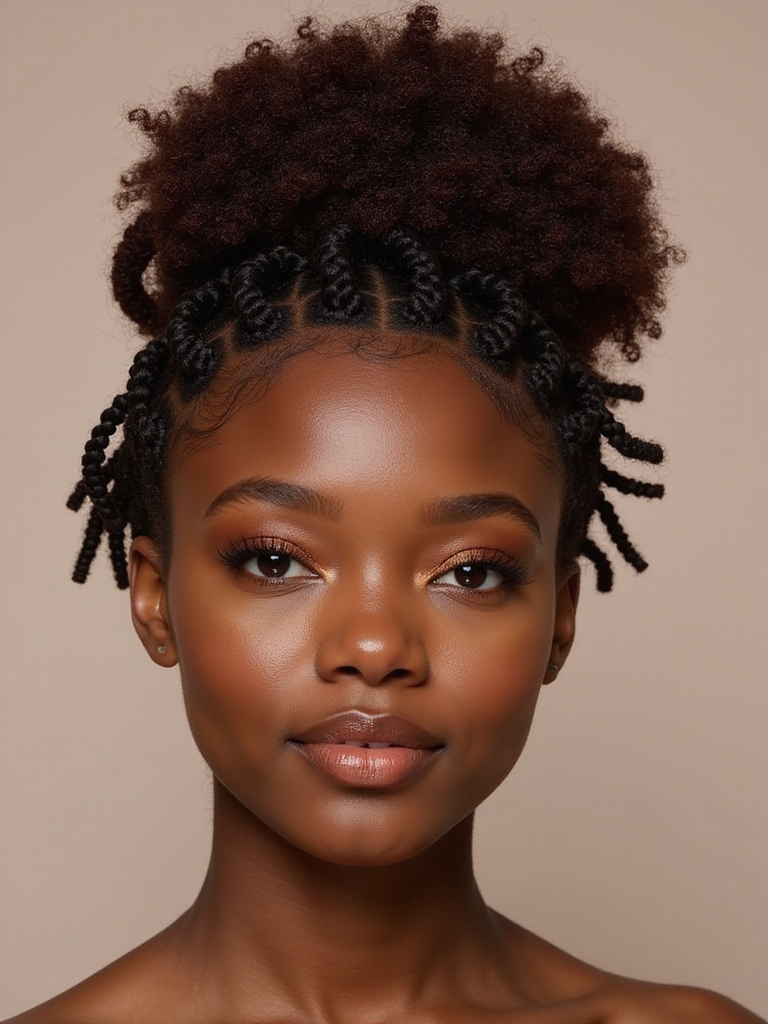 creating cornrows on curls