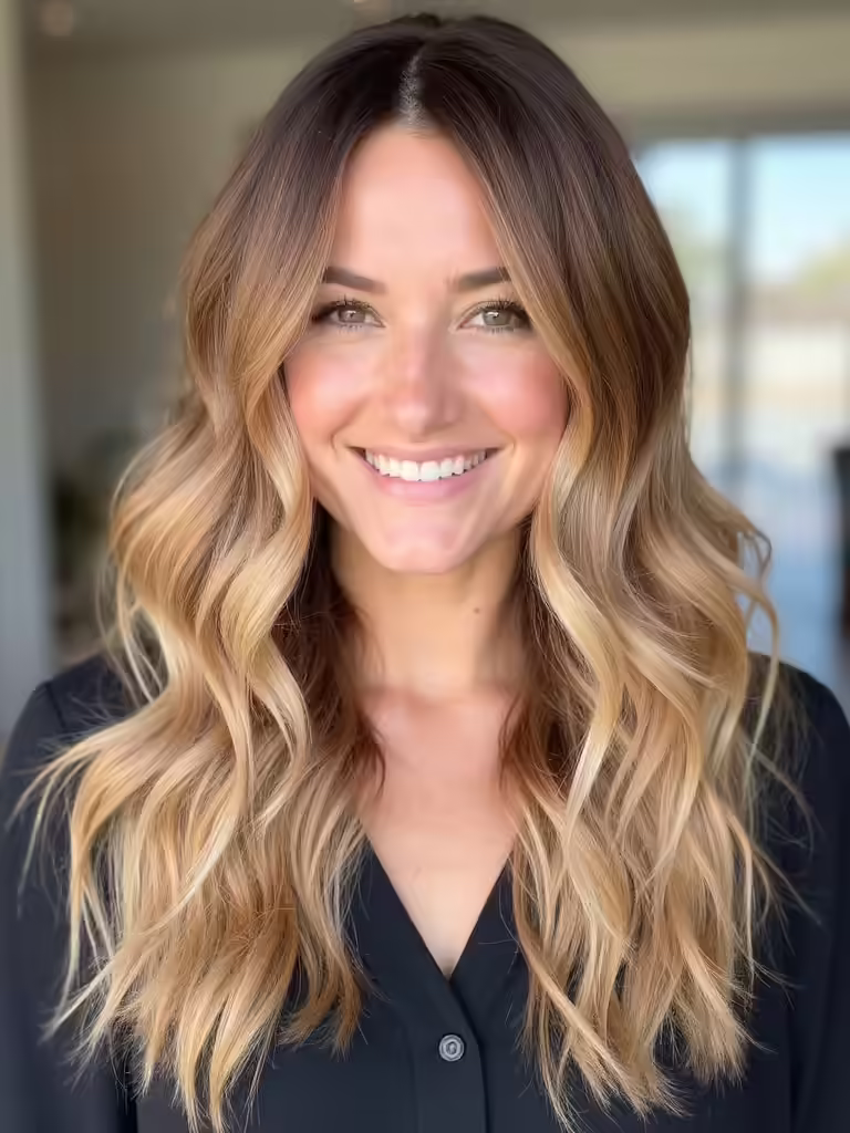 effortless stunning honey balayage