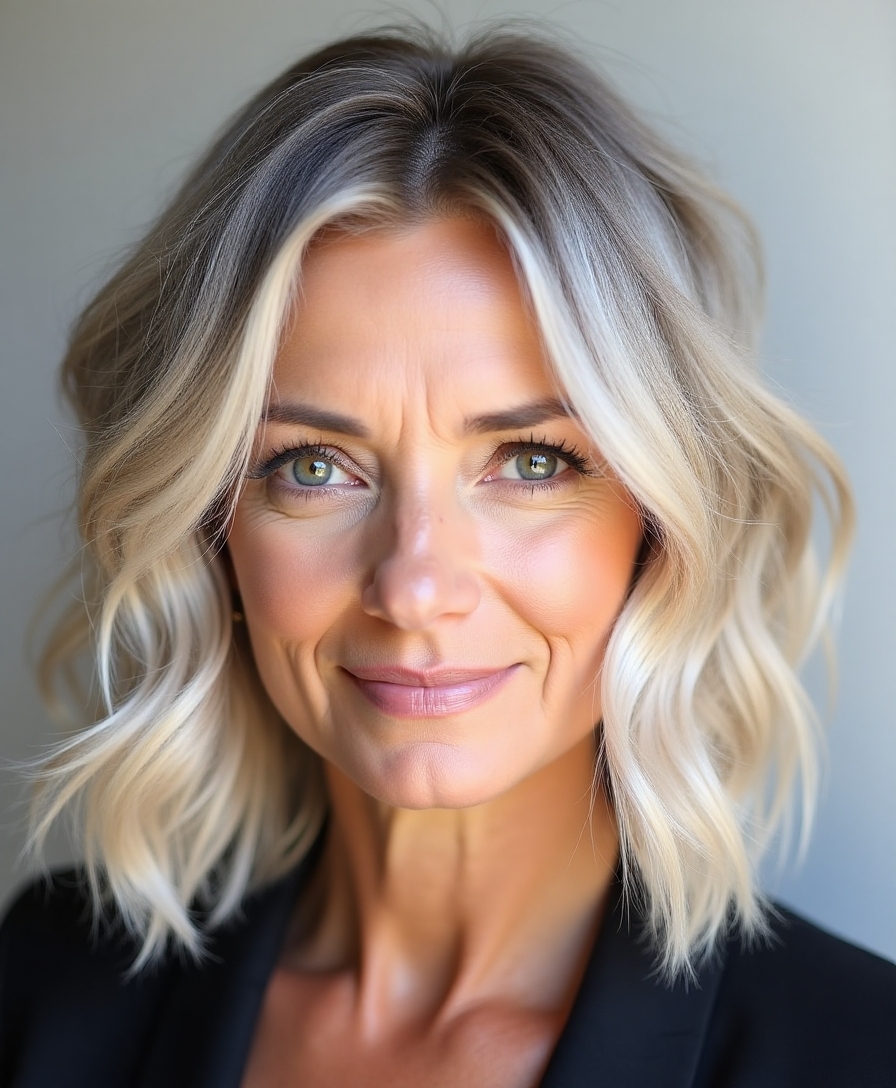 effortless textured lob waves