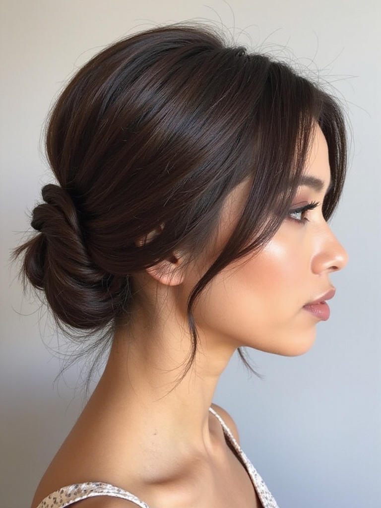 elegant low chignon twist
