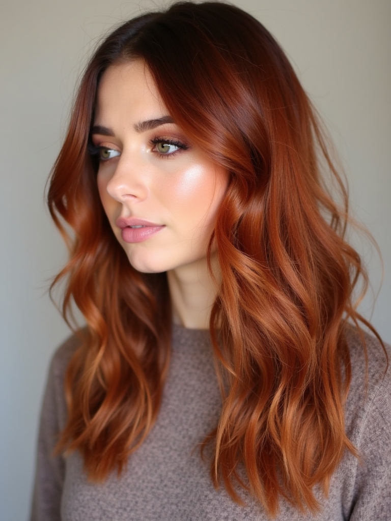 natural copper balayage masterpiece
