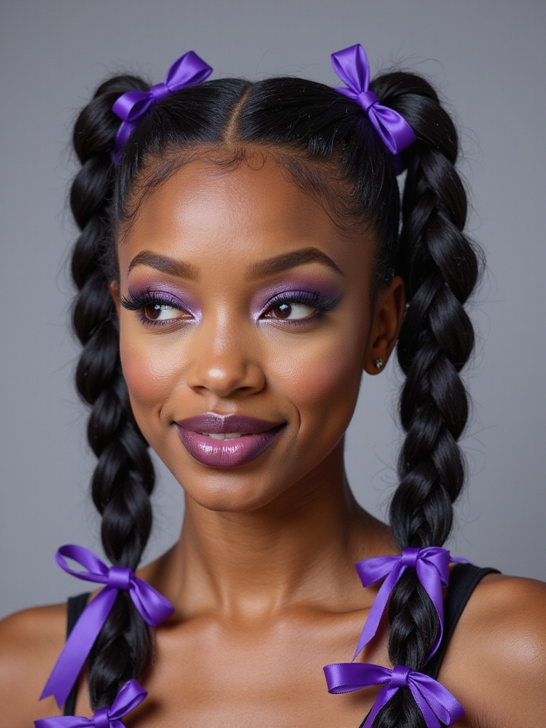 playful and confident braids