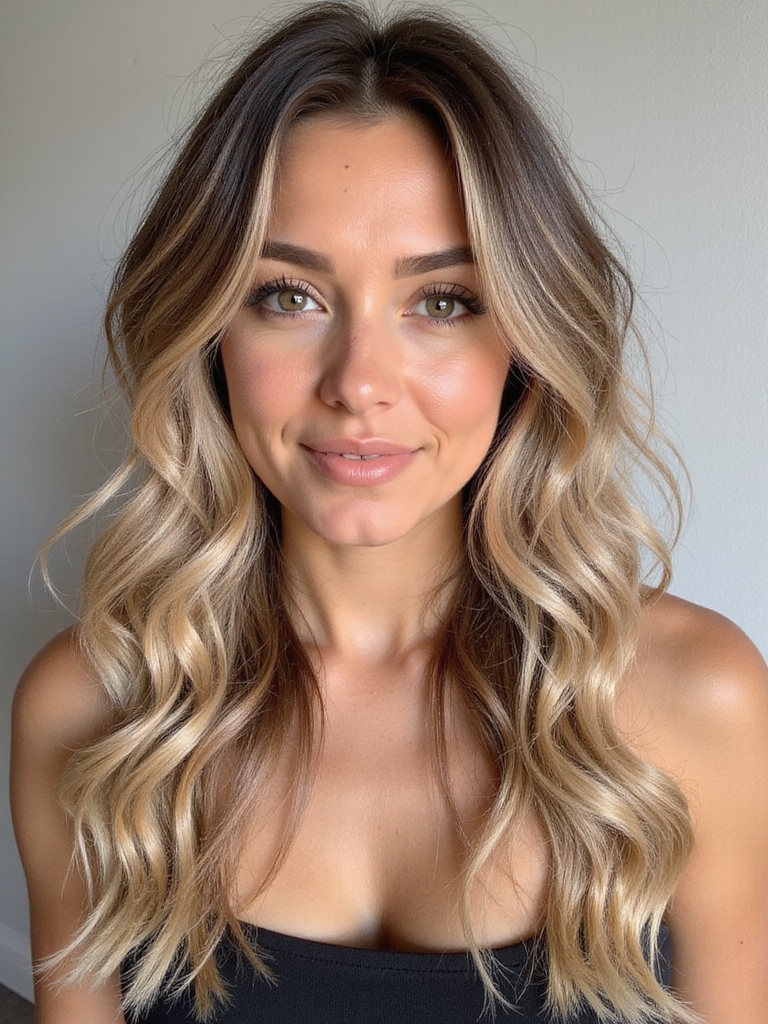 subtle sun kissed hair highlights