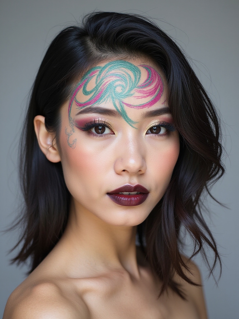 vibrant hair color art