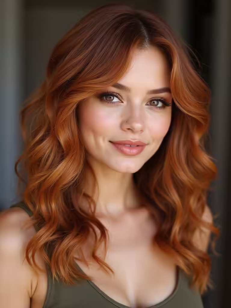 vibrant warm copper curls