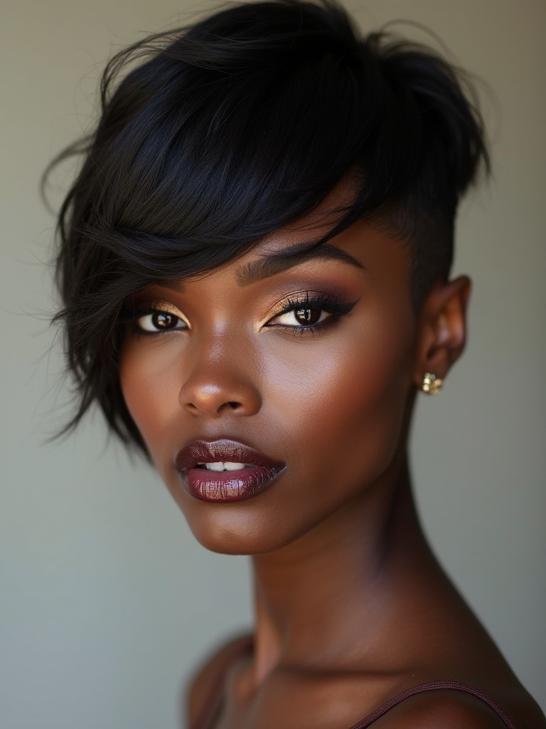 asymmetrical chic hair transformation