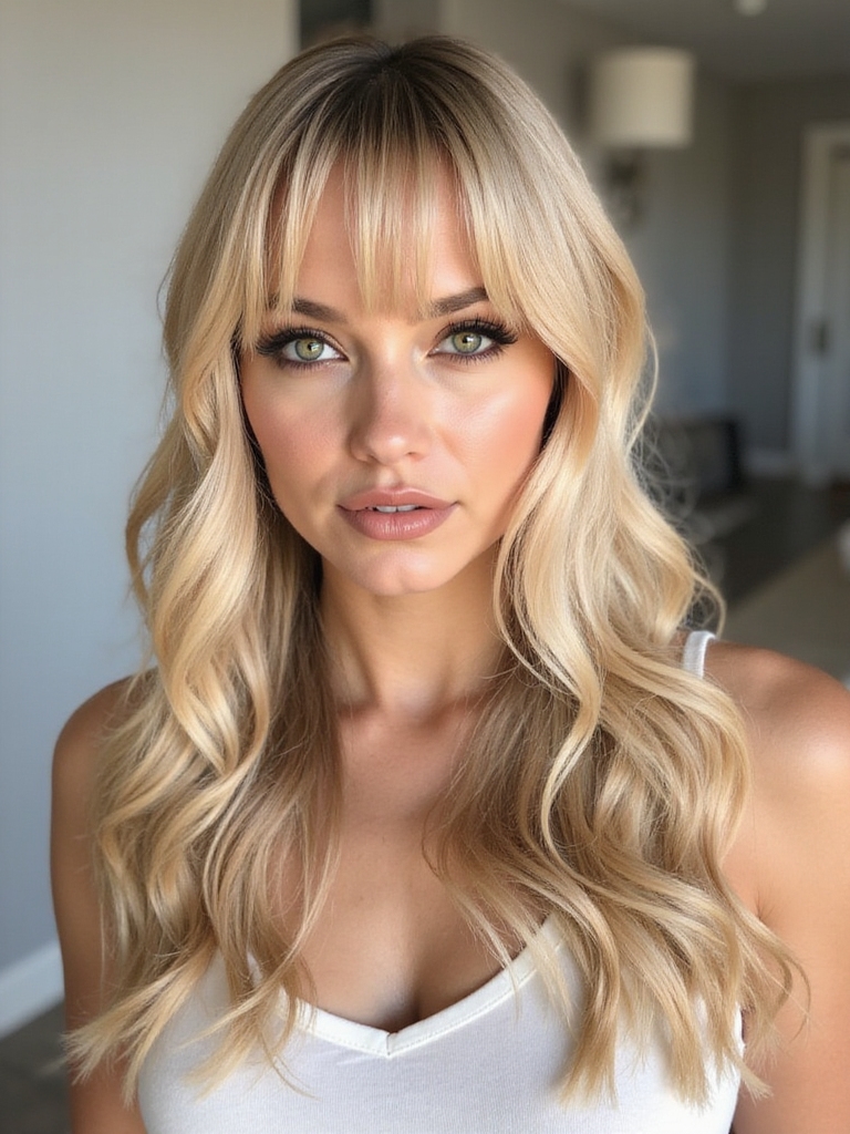 blending bangs with layers